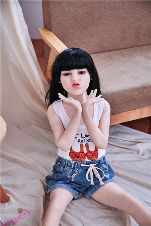 Irontech 128cm flat chested mini sex doll Nancy - lovedollshop