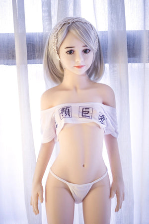 JY 125cm Flat chested Petite Real Doll Alin - realdollshops.com