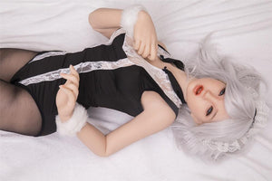 SanHui 156cm amime silicone white hair small breasts sex doll-Baixue - lovedollshops.com