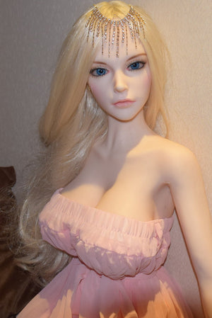 6YE 132cm D cup big titis blonde mini pink sex doll Catherine - lovedollshop
