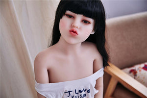 Irontech 128cm flat chested mini sex doll Nancy