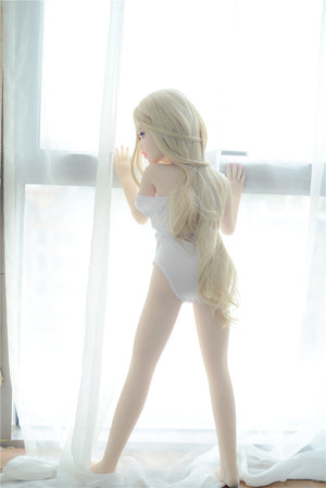 Irontech 107cm blonde cute flat breast mini sex doll Cytheria - lovedollshop