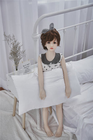 Irontech 107cm petite cute flat breast mini sex doll Akira - lovedollshop