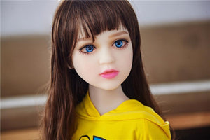 Irontech 107cm yellow flat chest mini sex doll Dulcea - lovedollshop