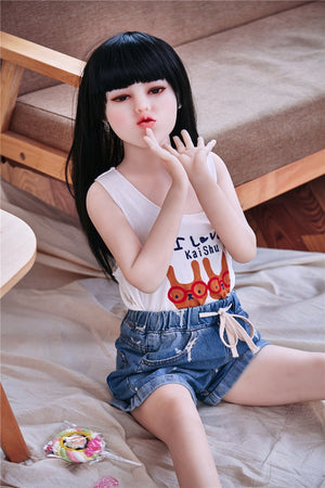 Irontech 128cm flat chested mini sex doll Nancy - lovedollshop