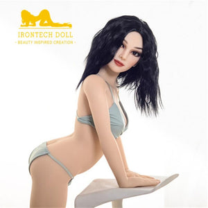 Irontech European and American faces 155 cm small breasts black hair slim sex doll Helen - lovedollshops.com