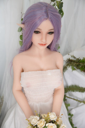 Sanhui 118cm mini long purple hair medium boobs sex doll-Zifu - lovedollshops.com