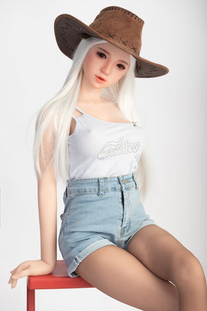 Sanhui 145cm samall boobs (24kg) silicone sex doll-Xiaomeng - lovedollshops.com