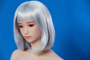 Sanhui 158cm silver hair medium boobs silicone slim sex doll-Yinshuang - lovedollshops.com