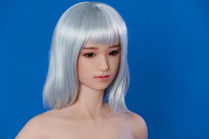 Sanhui 158cm silver hair medium boobs silicone slim sex doll-Yinshuang - lovedollshops.com