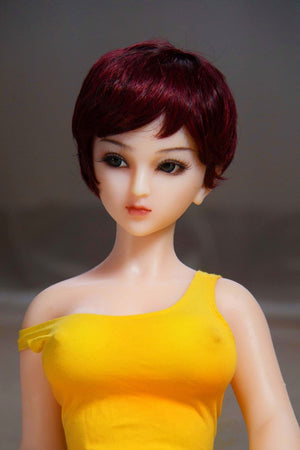 SanHui 88cm mini red hair silicone big boobs sex doll-Honghu - lovedollshops.com