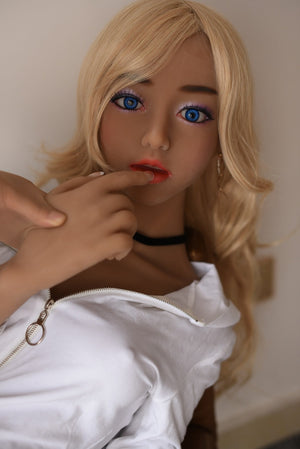 Yuqu 150cm European and American faces A cup small breasts blond hair sex doll-Ququly - lovedollshops.com